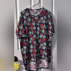 LuLaRoe Sally Nightmare Before Christmas Disney Oversized Dress Tee